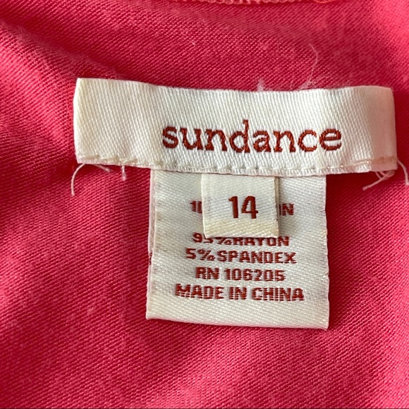 Sundance Size 14 Watermelon Pink Sleeveless Lace Dress - Picture 7 of 8